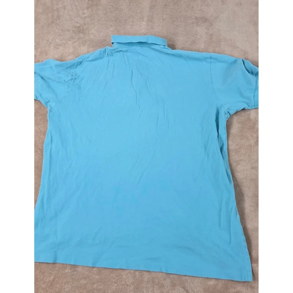 Vintage Polo Ralph Lauren Polo Shirt size XXL Light Blue Cotton Short Sleeve